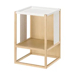 GILLERSBERG bedside table, bamboo/white, 39x39x56 cm