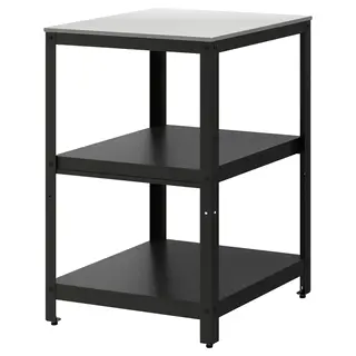 GRILLSKÄR open kitchen unit, black/stainless steel outdoor, 61x61 cm