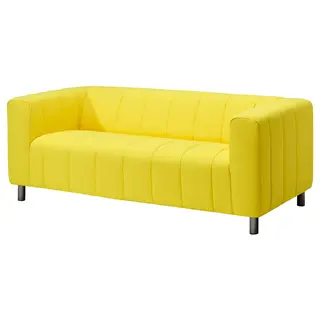 KLIPPAN cover for 2-seat sofa, Långban bright yellow