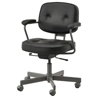 ALEFJÄLL office chair, Glose black, Width 64 x Depth 64 cm
