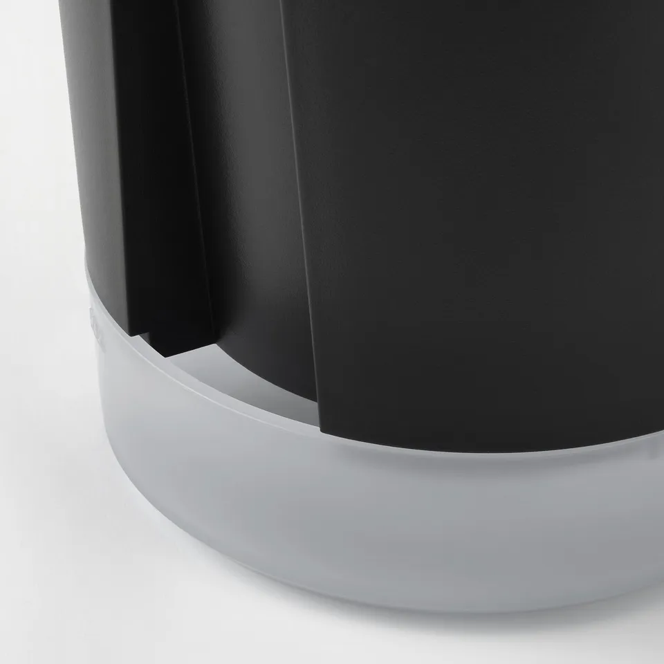 Black self-watering planter