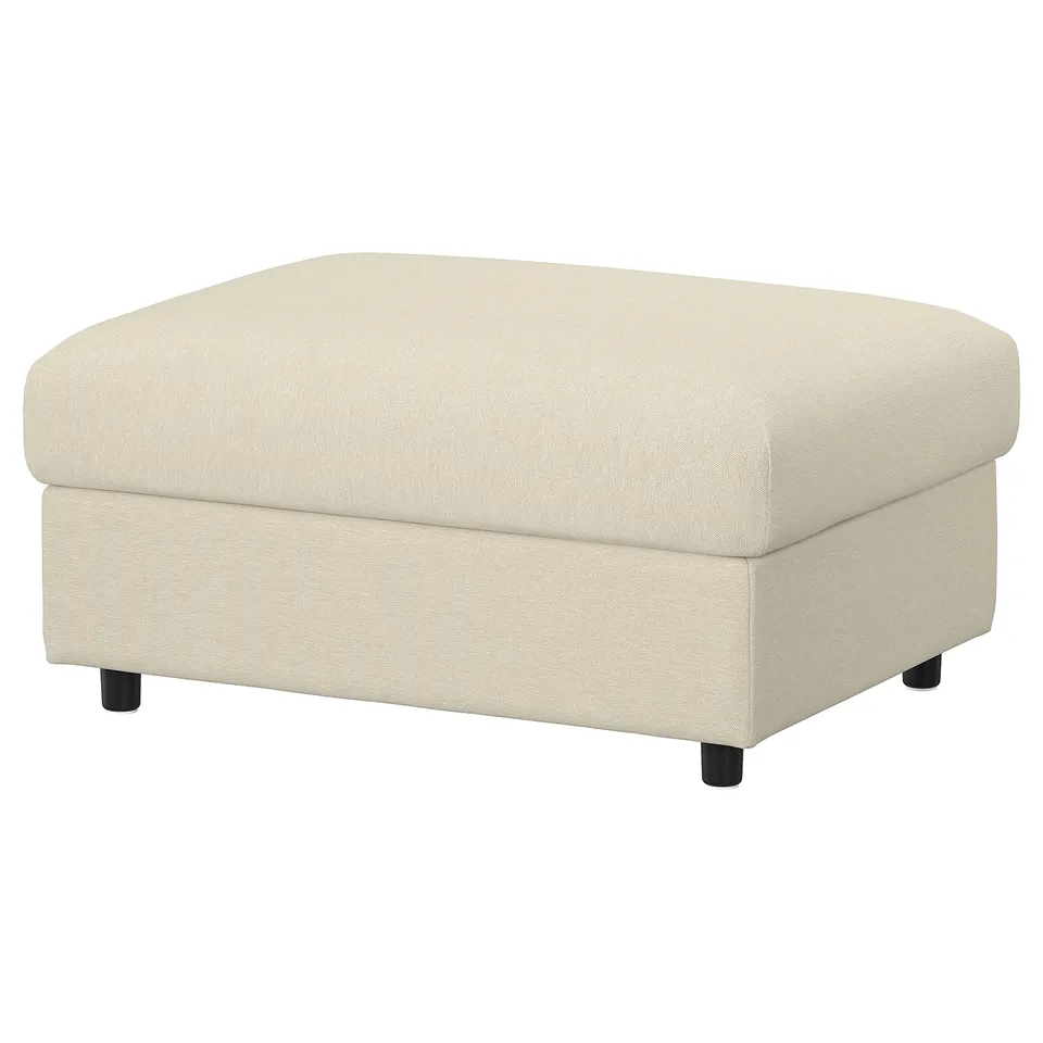 VIMLE Footstool with storage, Knäbäck light beige