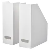 FJÄDERHARV magazine file, white, Depth 25 x Height 31 x Width 10 cm
