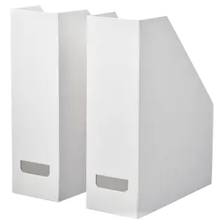 FJÄDERHARV magazine file, white, Depth 25 x Height 31 x Width 10 cm