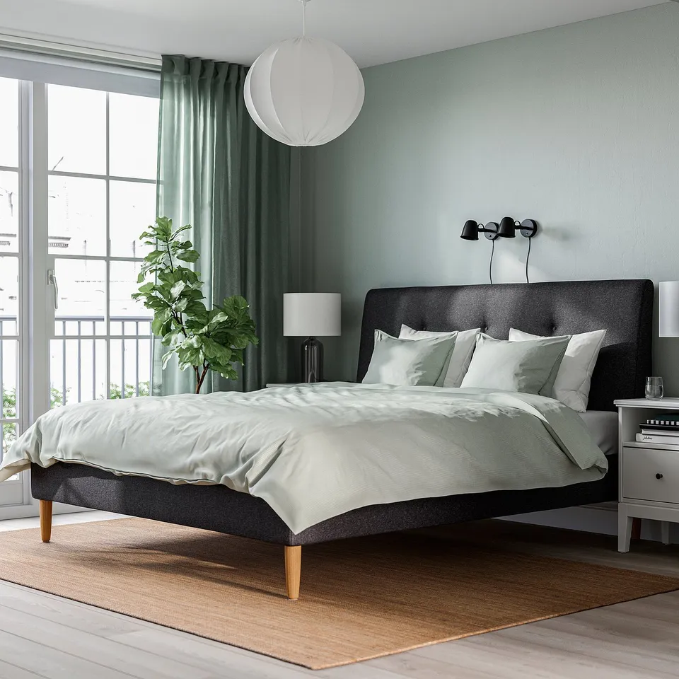 part: IDANÄS upholstered bed frame
