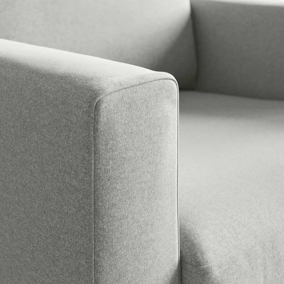Modern, sleek sofa with clean lines and supportive cushions, designed for comfort and style.