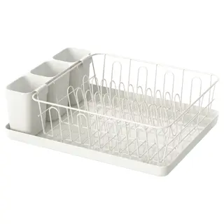 VARIERA dish drainer, white, 42x30 cm