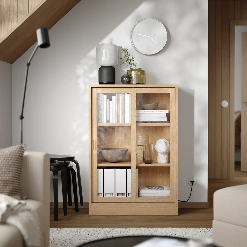 part: TONSTAD cabinet with sliding glass doors