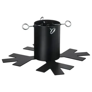 VINTERFINT Christmas tree stand, metal black, Length 38 x Width 38 x Height 19 cm