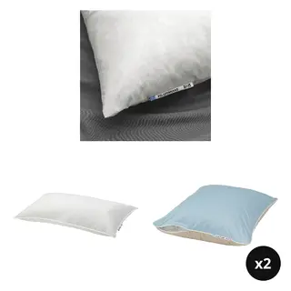 KEJSAROLVON/PILSPINNARE/VILDKORN set: pillow, high + pillow, low + pillow protector x2