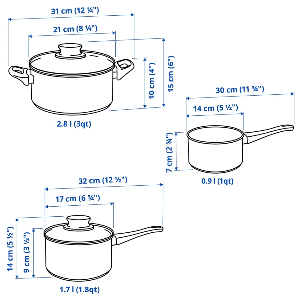 Illustration with measurements for the product: ANNONS.