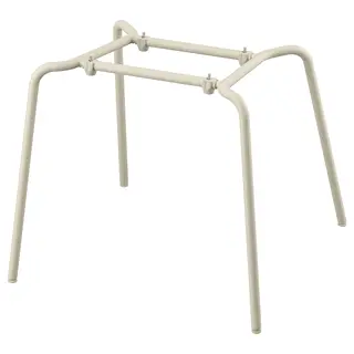 SKÅLSTA chair underframe, tubular metal/light grey-beige, Depth 50 x Height 44 x Width 52 cm