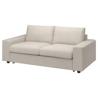 VIMLE cover for 2-seat sofa-bed, with wide armrests/Gunnared beige