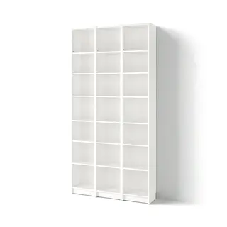 BILLY bookcase w height extension units, white, 120x28x237 cm