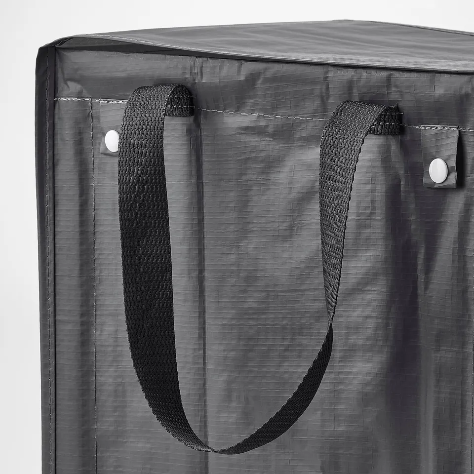 Durable black DIMPA bag with sturdy handles and strong material, designed for waste sorting.
