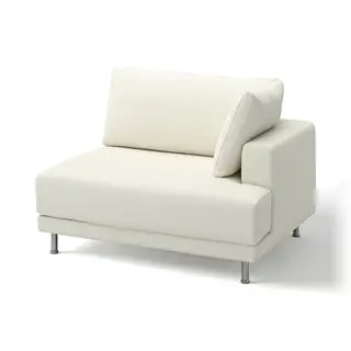 UPPÅKRA 1.5-seat module, with armrest right/Axvall off-white, Depth 107 x Height 95 x Width 125 cm