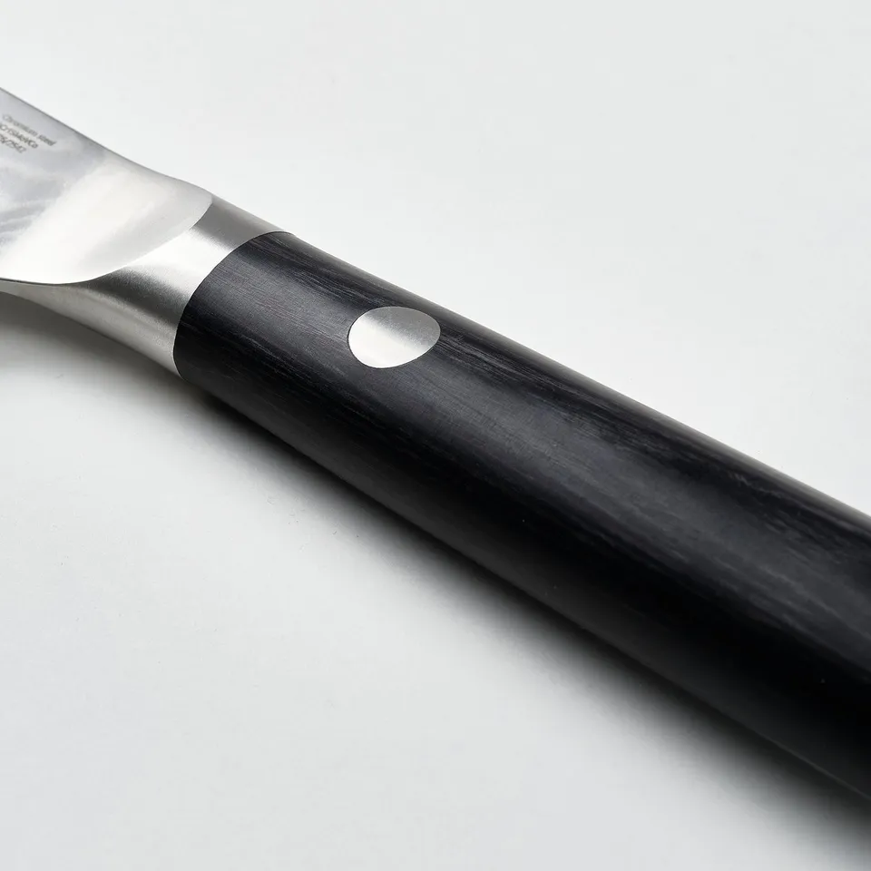 FJÄLLRÖDING Nakiri knife, damascus steel/black, 18 cm