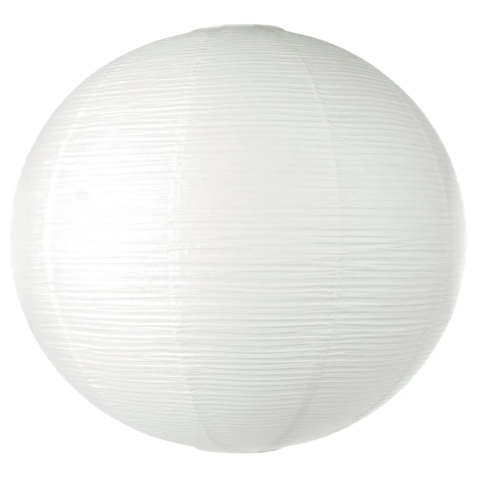 Spherical white paper lantern, handmade, traditionally designed with a modern touch.