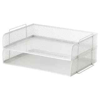 DRÖNJÖNS letter tray, white, Width 34 x Depth 24 x Height 7 cm