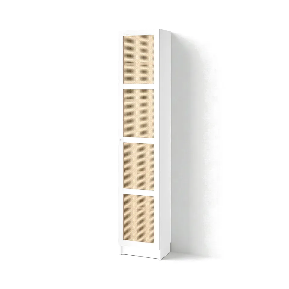 BILLY / HÖGADAL Bookcase with door, white, 40x30x202 cm