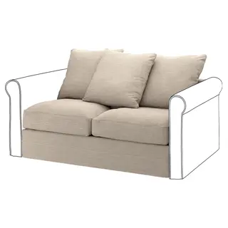 GRÖNLID cover for 2-seat section, Hillared beige