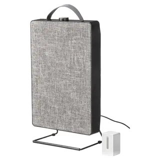 FÖRNUFTIG / VINDRIKTNING air purifier/air quality sensor, white/black, Depth 11 x Height 45 x Width 31 cm