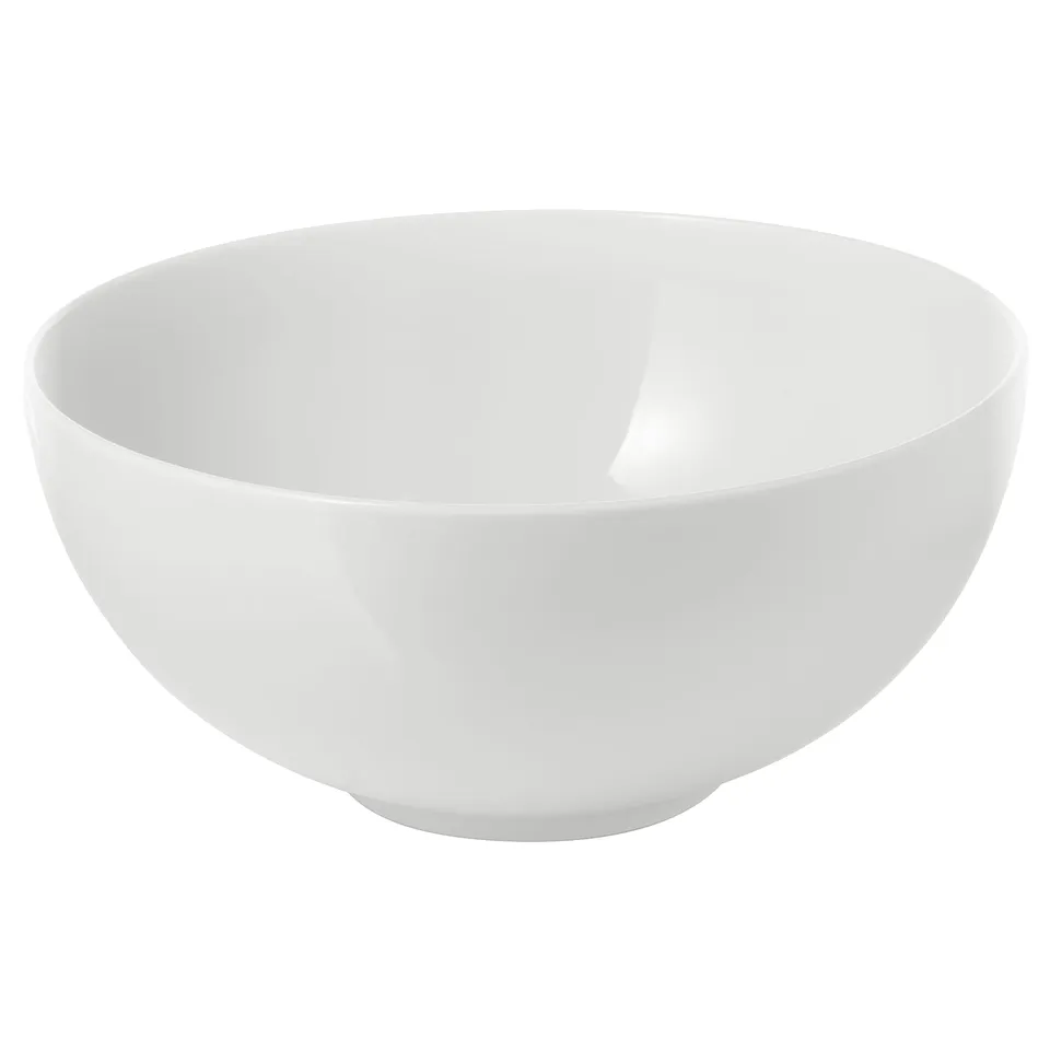 IKEA 365+ white ceramic bowl, round, simple design.