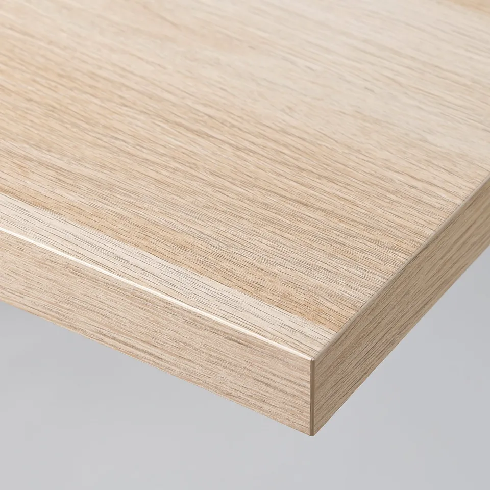 LINNMON / ADILS Table, white stained oak effect/white, 100x45 cm