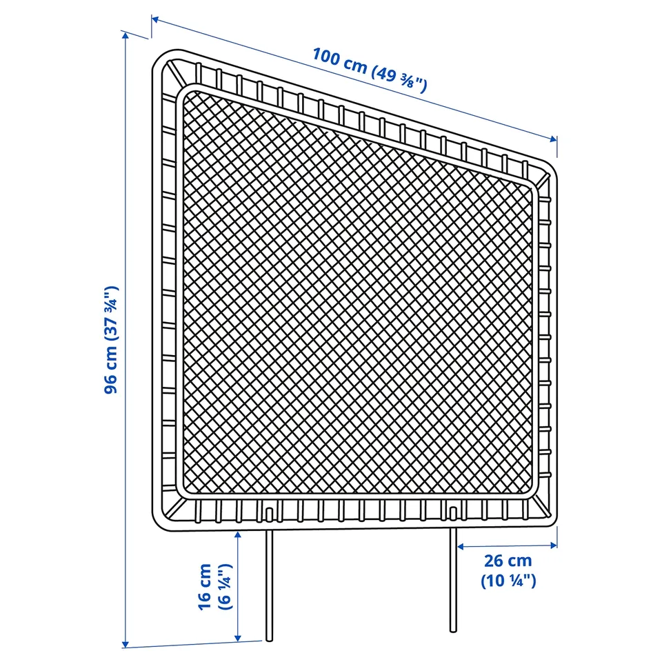 part: VEVELSTAD bed frame with 1 headboard
