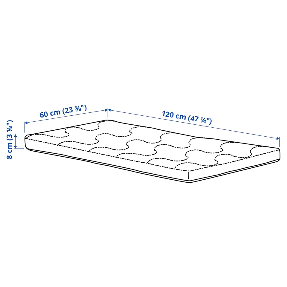 part: KRUMMELUR foam mattress for cot