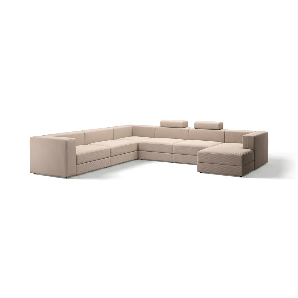Modern beige modular sofa JÄTTEBO with clean lines and plush cushions.