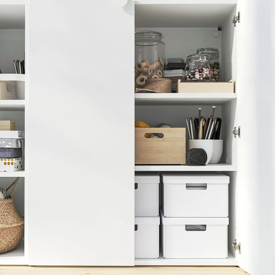 LASTARE Storage combination, white, 240x42x201 cm