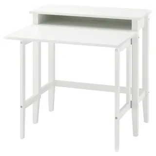 GULLABERG gateleg desk, white, 84x41/91x85 cm