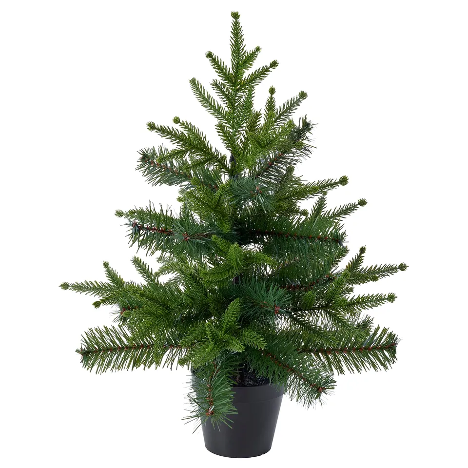 VINTERFINT Artificial potted plant, in/outdoor/Christmas tree green, 12 cm