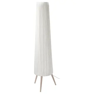 ÖKENSAND floor lamp, beech/white, Height 154 cm