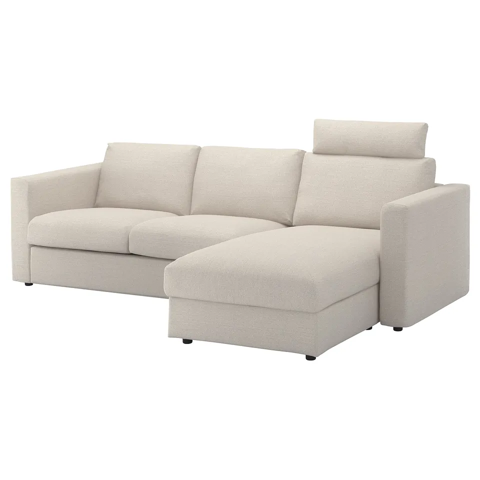 Beige l-shape VIMLE sectional sofa