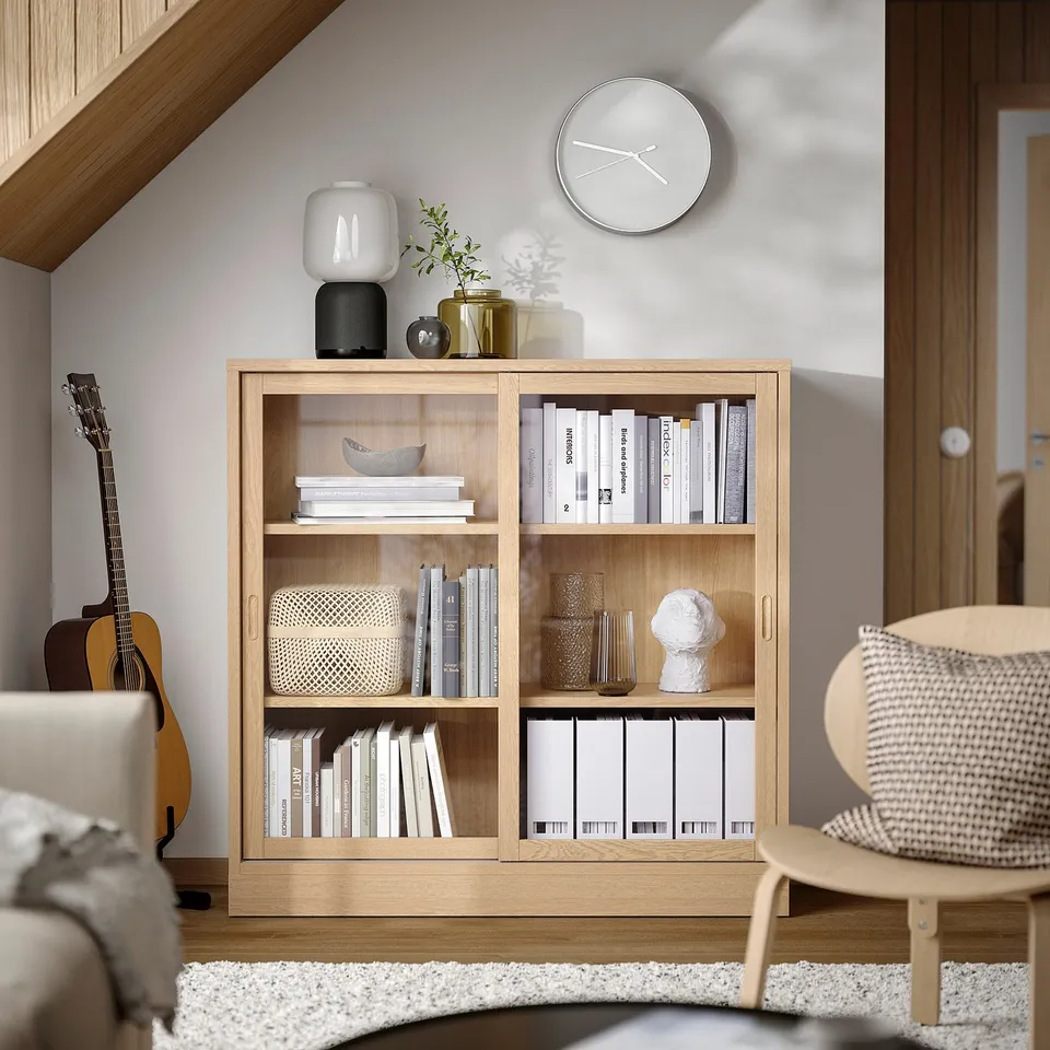 part: TONSTAD cabinet with sliding glass doors