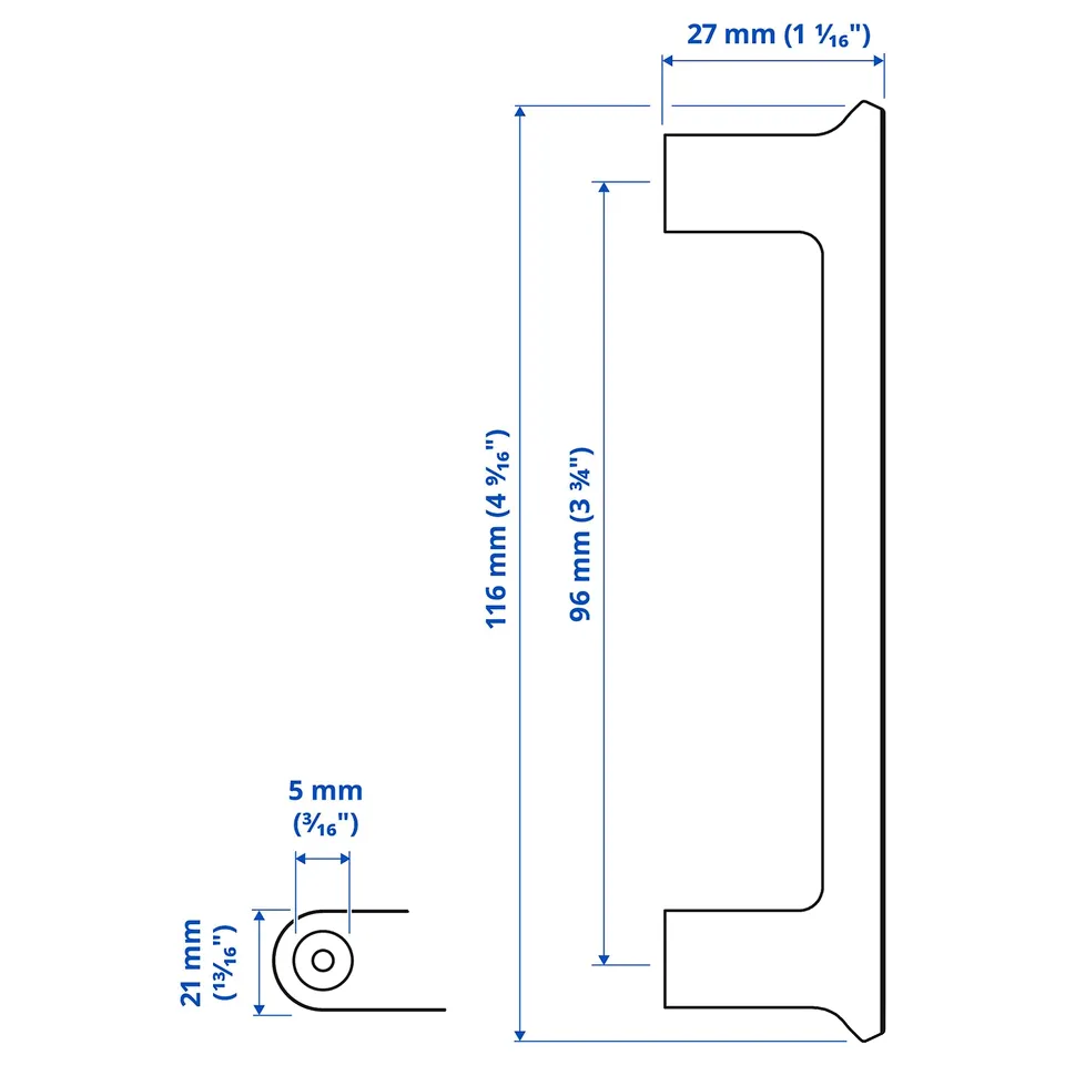 Illustration with measurements for the product: GUBBARP.