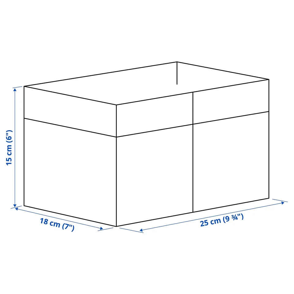 Illustration with measurements for the product: DRÖNA.