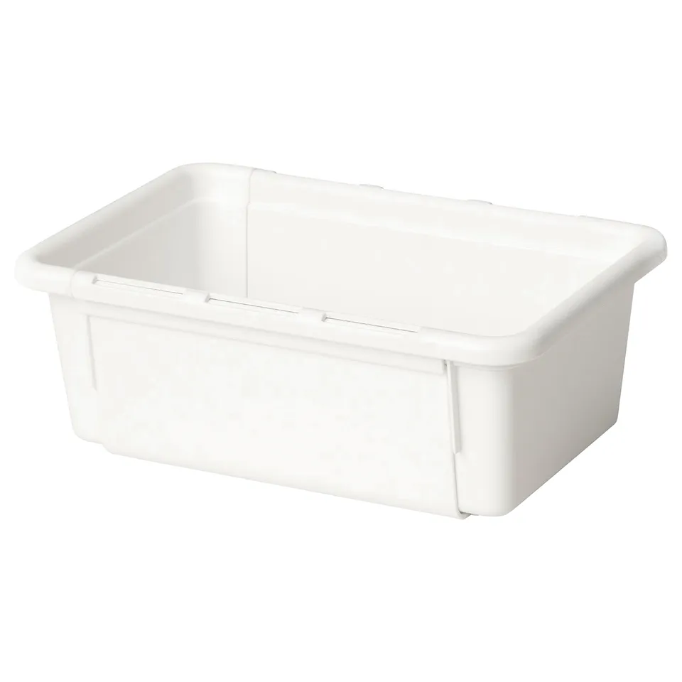 KACKLA box, white, rectangular, extendable, made of polypropylene plastic.