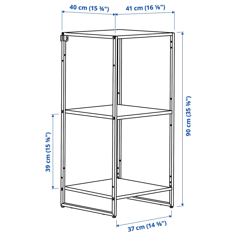 Illustration with measurements for the product: JOSTEIN.