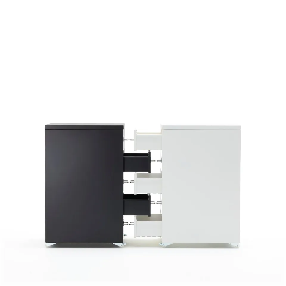 HELMER Drawer unit on castors, black, 28x65 cm