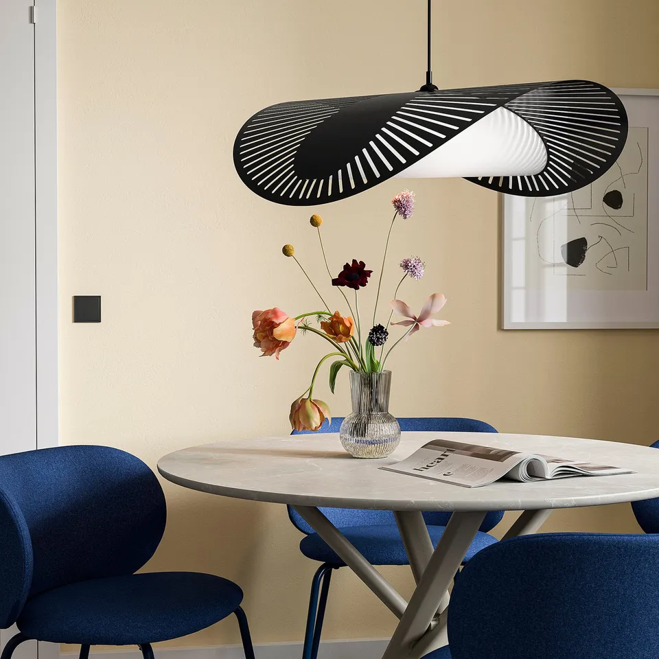 KVÄLLSDOPP Pendant lamp shade, black, 72 cm