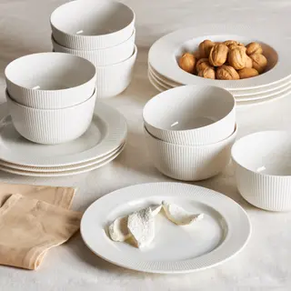 OFANTLIGT bowl/deep plate/side plate,16 pieces set