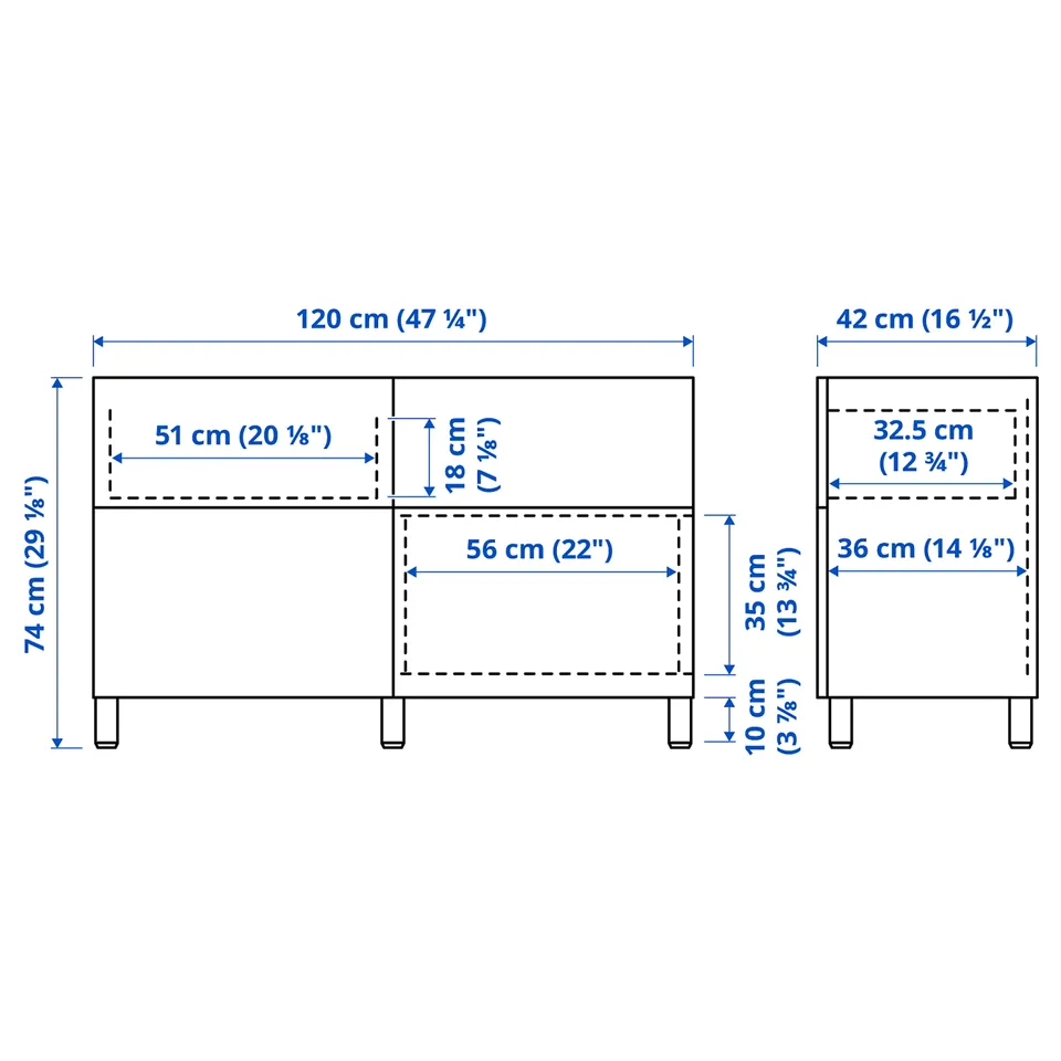 part: BESTÅ storage combination w doors/drawers