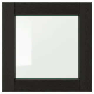 LERHYTTAN glass door, black stained, 40x40 cm