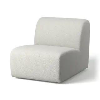 STOCKHOLM 2025 1-seat section, Djurmo grey/white, Depth 99 x Width 69 cm
