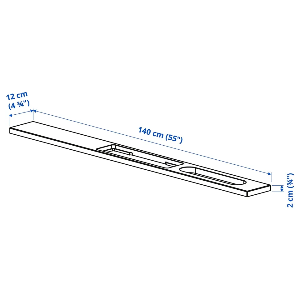 Illustration with measurements for the product: MITTZON.
