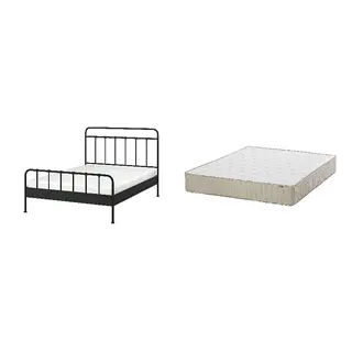 STJÄRNÖ/VATNESTRÖM Bed with 26cm thick mattress, pocket sprung, natural materials,5 comfort zones, extra firm