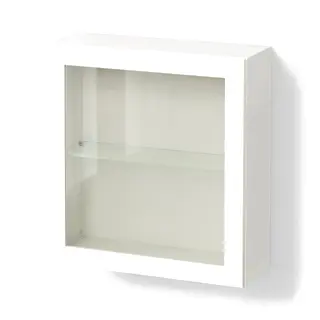 BESTÅ wall-mounted cabinet combination, white/Sindvik white clear glass, 60x22x64 cm